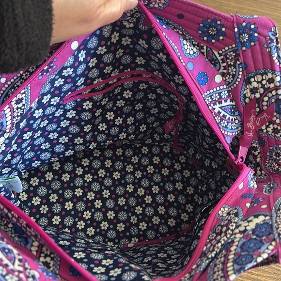 Vera Bradley Angle Tote Boysenberry - Picture 8 of 11